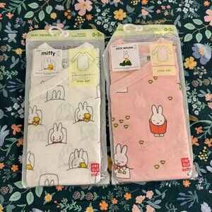 NEW Uniqlo Miffy Dick Bruna Picture Book Long-Sleeve Bodysuit 0-3M Infant